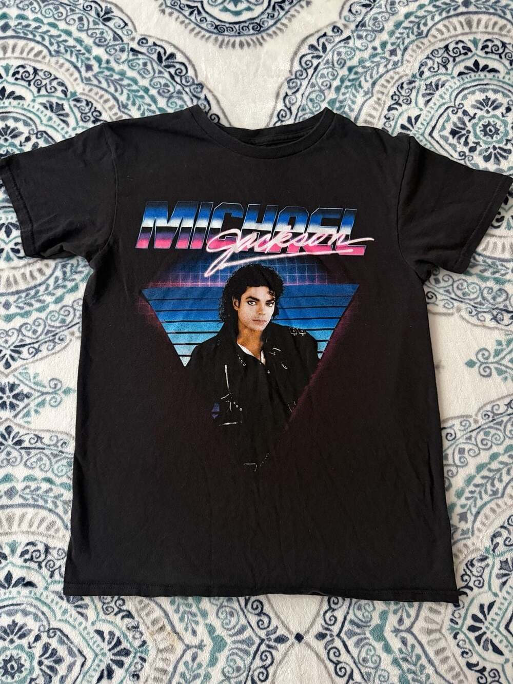 Michael Jackson Graphic T-Shirt Size S Black Retro Tee